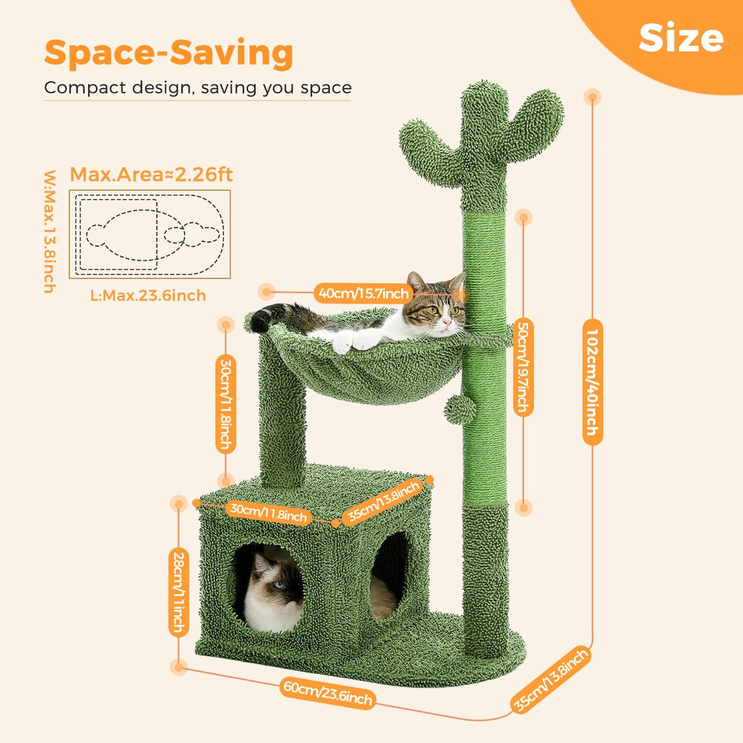 Comfortable Cat Tree with Hammock - "Kiki" Model