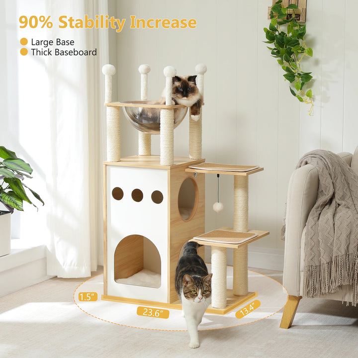 Designer-Kratzbaum aus Holz – Modell CozyCondos