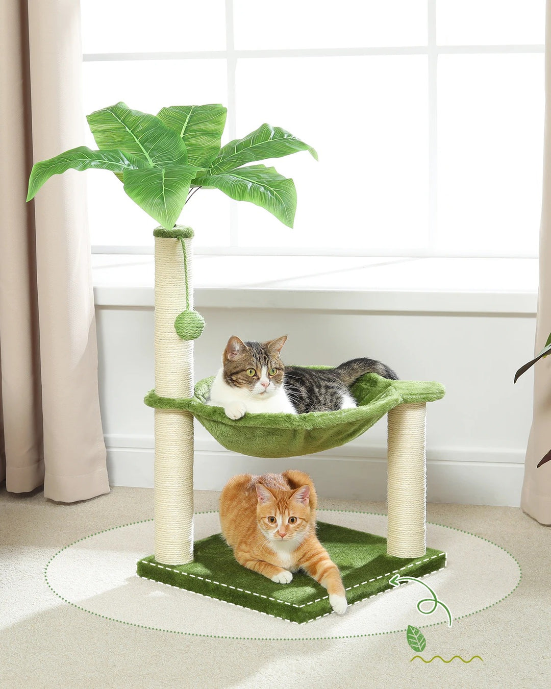 Comfortable Cat Tree with Hammock - "Kiki" Model