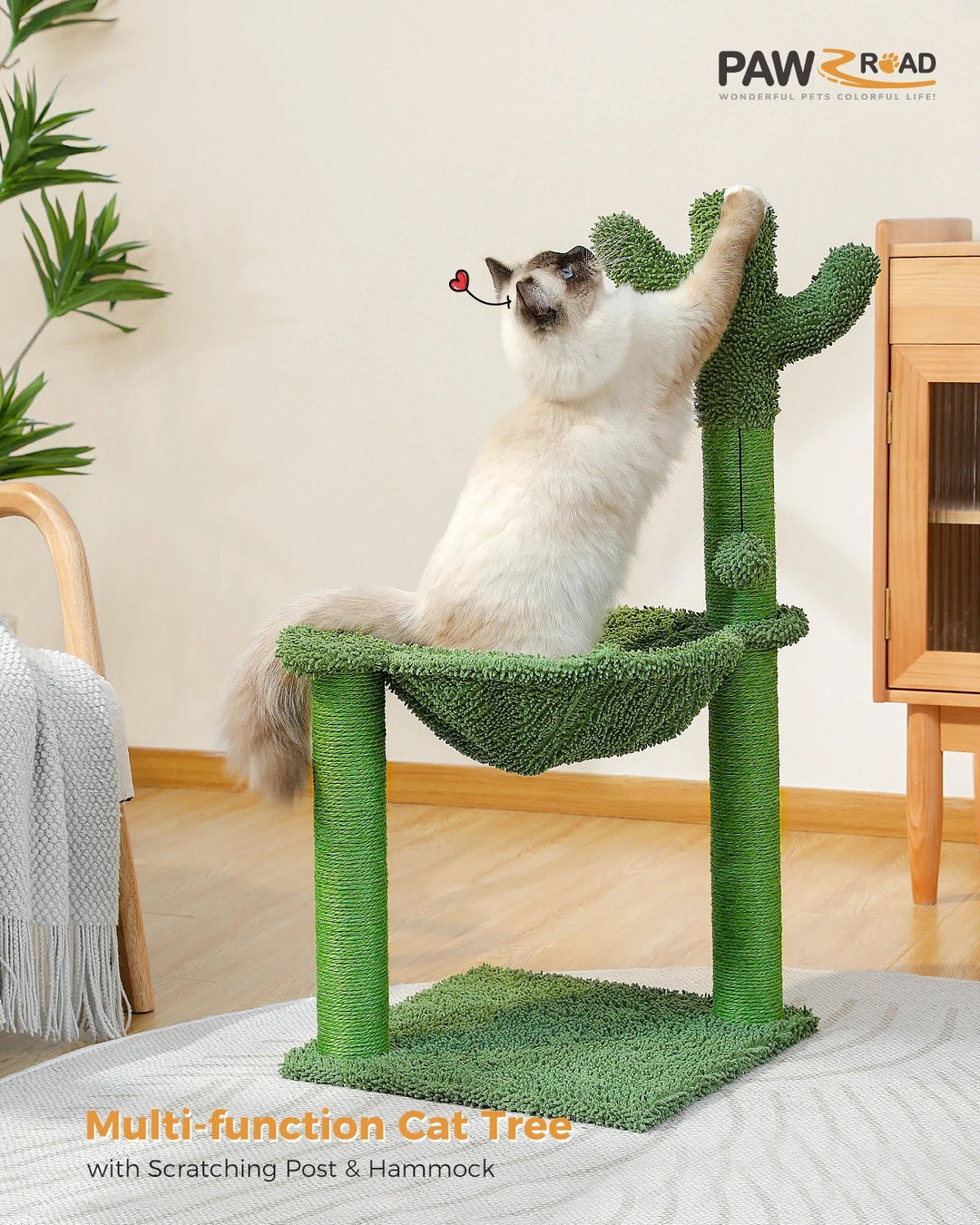 Comfortable Cat Tree with Hammock - "Kiki" Model
