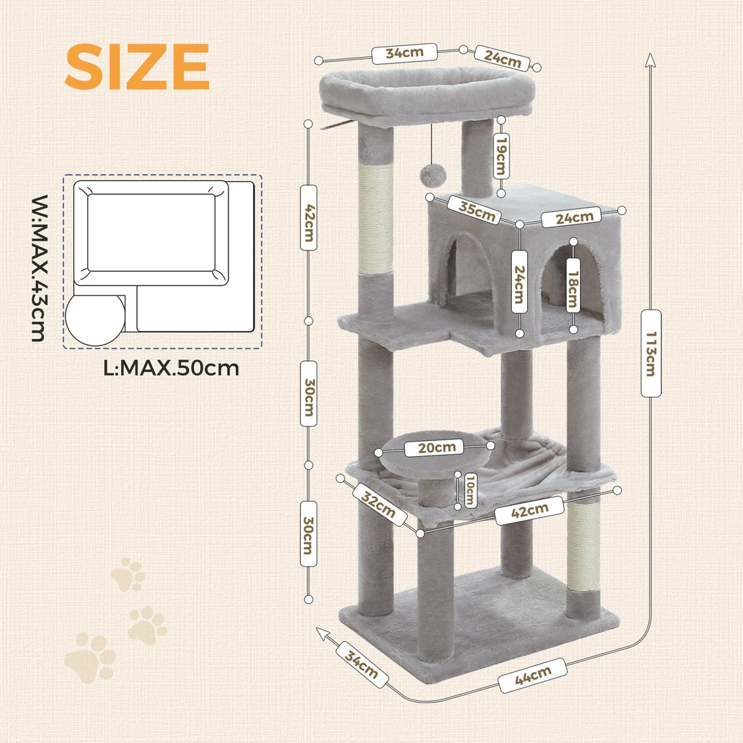 Multifunctional Cat Tree - "MidnightPaws" Model