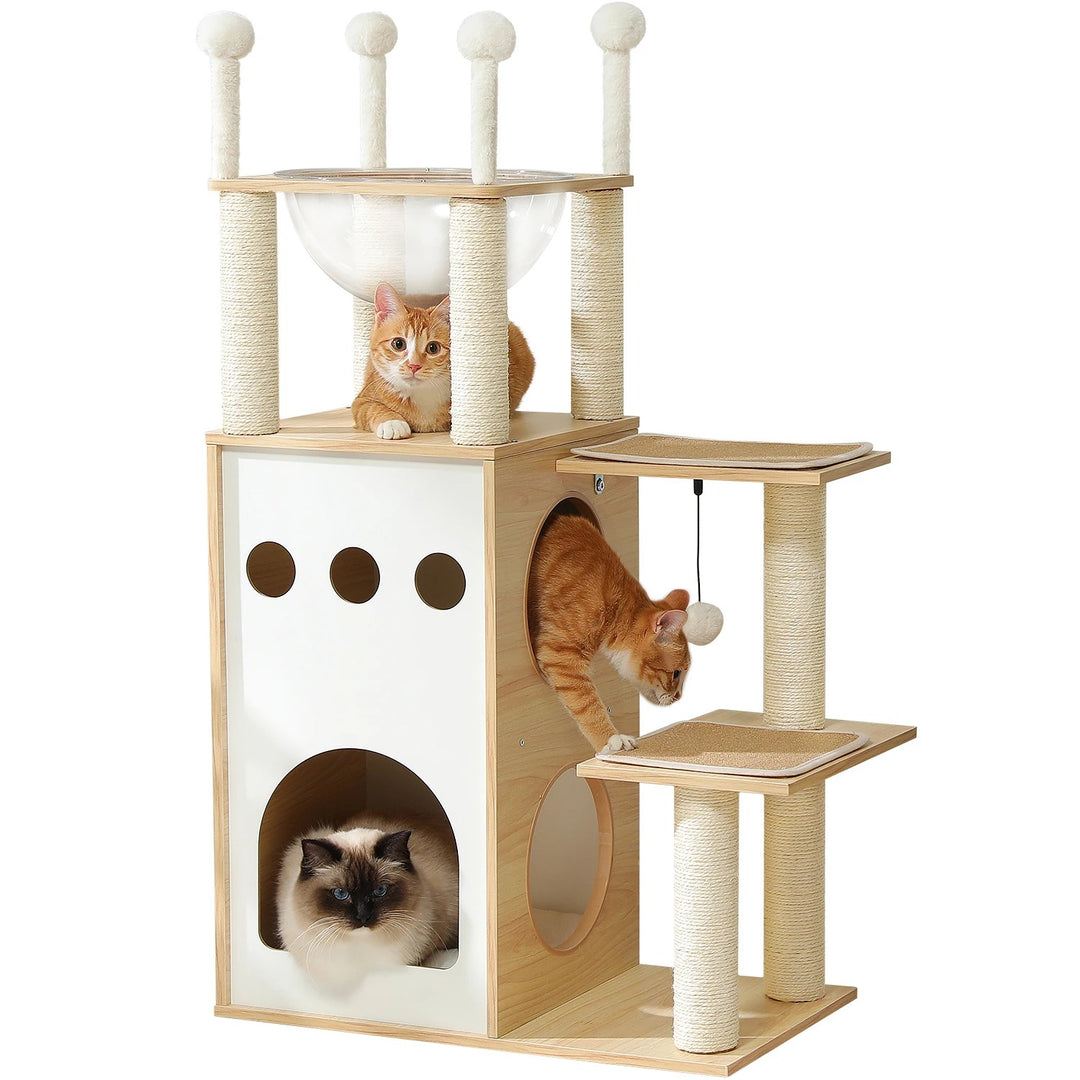 Designer-Kratzbaum aus Holz – Modell CozyCondos