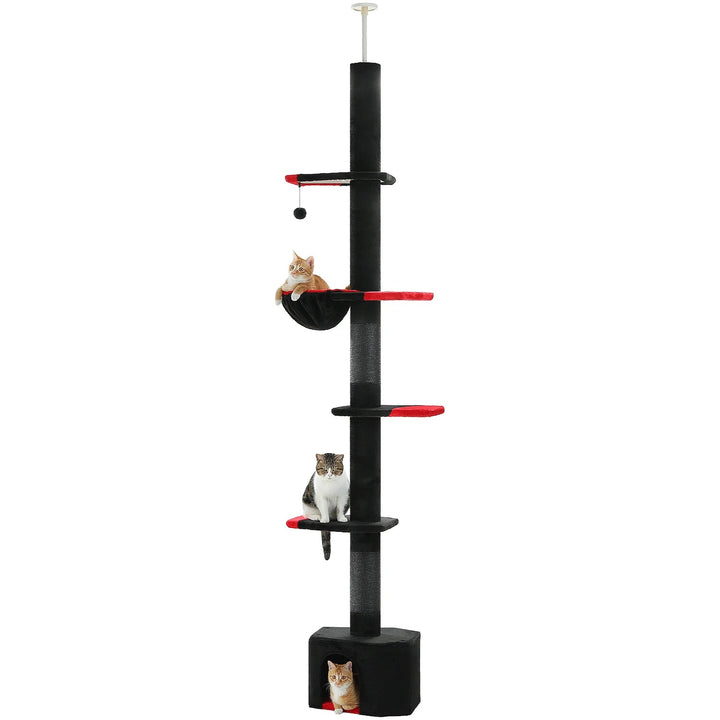 Maine Coon Cat Tree Adjustable from Floor to Ceiling - Model: "SkyTower"