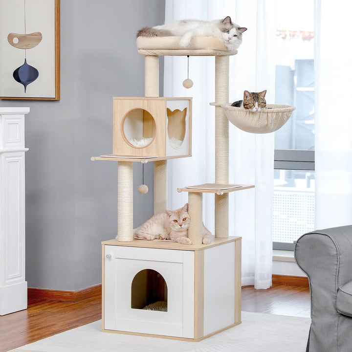 Designer-Kratzbaum aus Holz – Modell CozyWood
