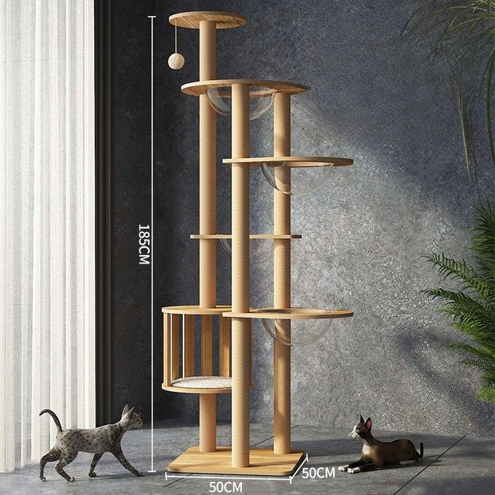 Natürlicher Holz- und Designer-Kratzbaum - „CatForest“