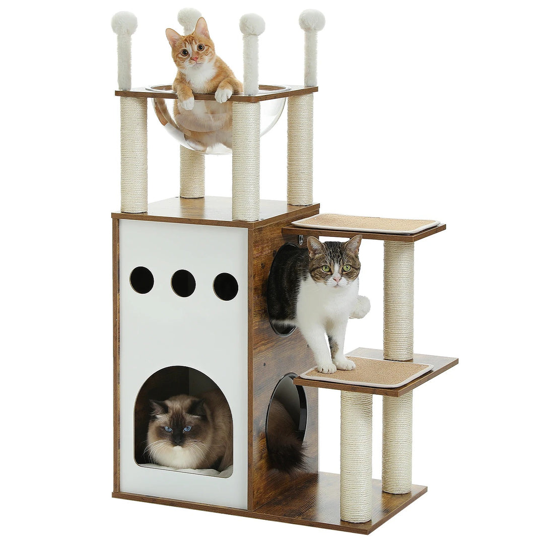 Designer-Kratzbaum aus Holz – Modell CozyCondos